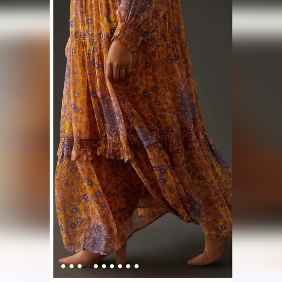 Anthropologie The Marais Printed Chiffon Dress. Multicolored. Size Small. NWOT. - Picture 5 of 15